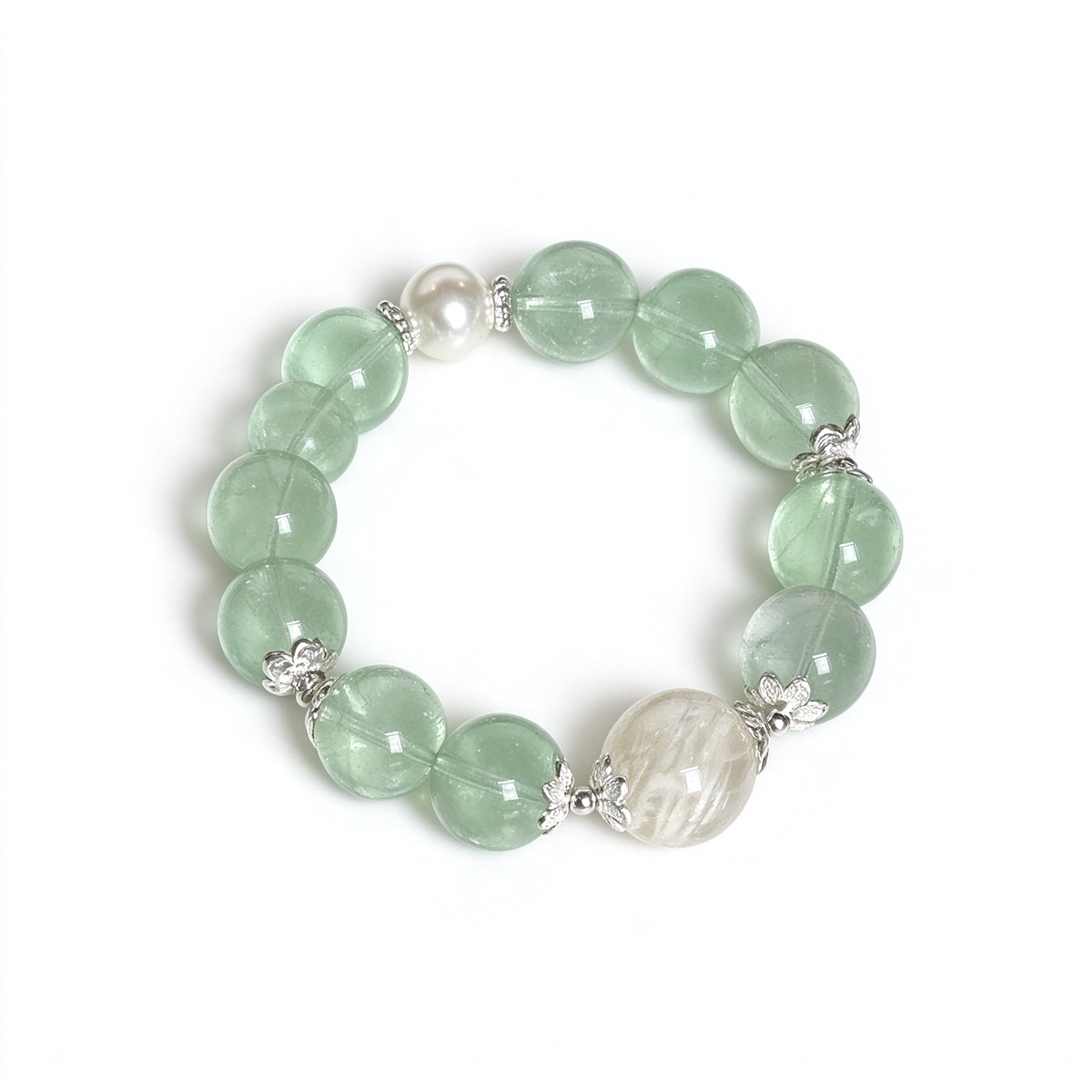 Green Fluorite Crystal Bracelet