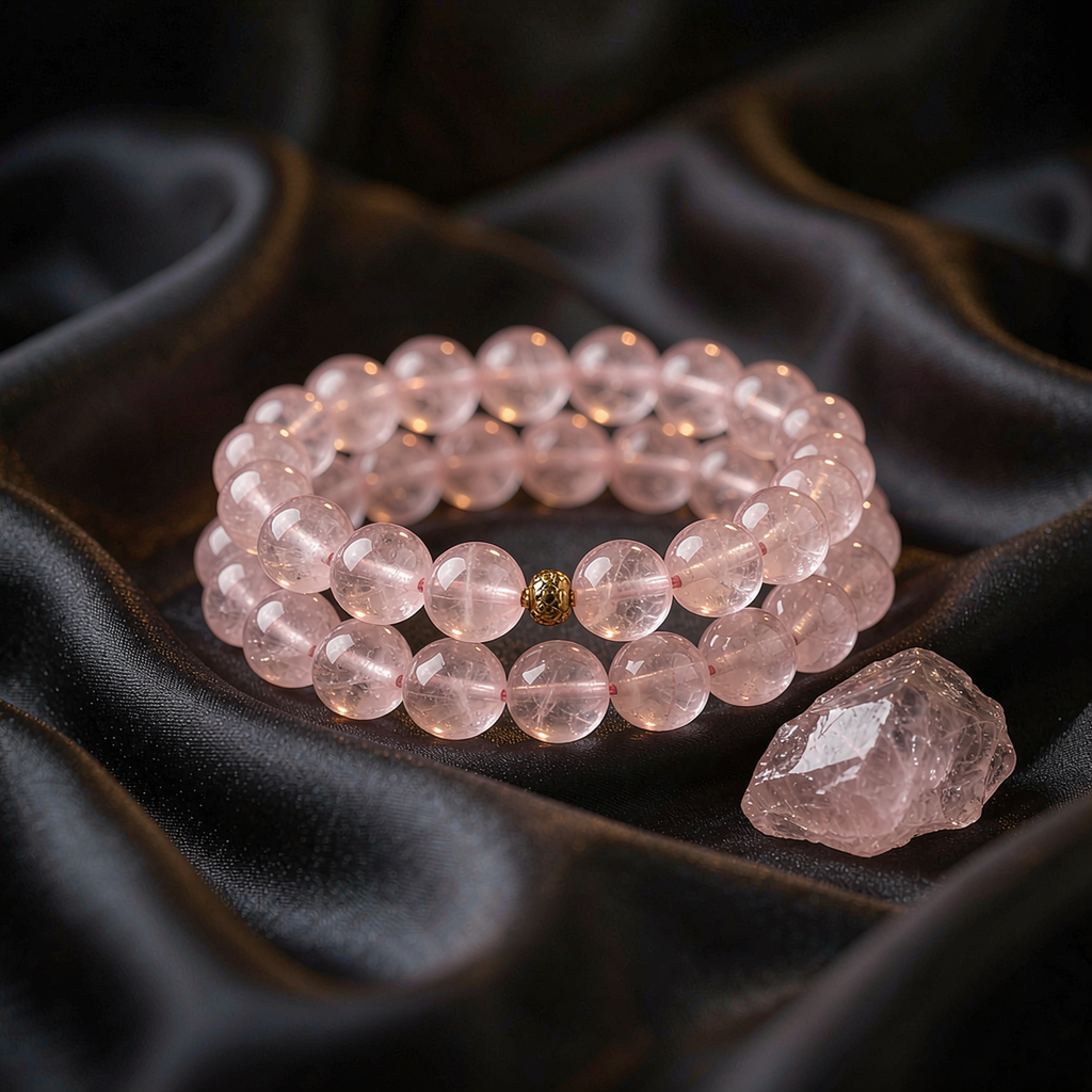 rose-quartz crystal bracelet