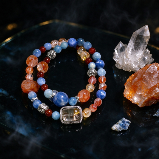 Multi-Stone Double Wrap Bracelet
