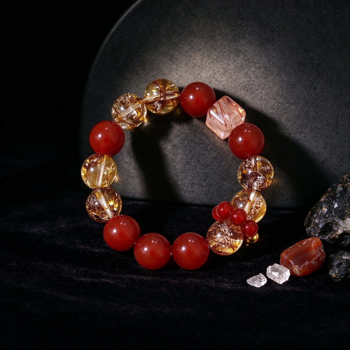 Red Carnelian-Style Bracelet