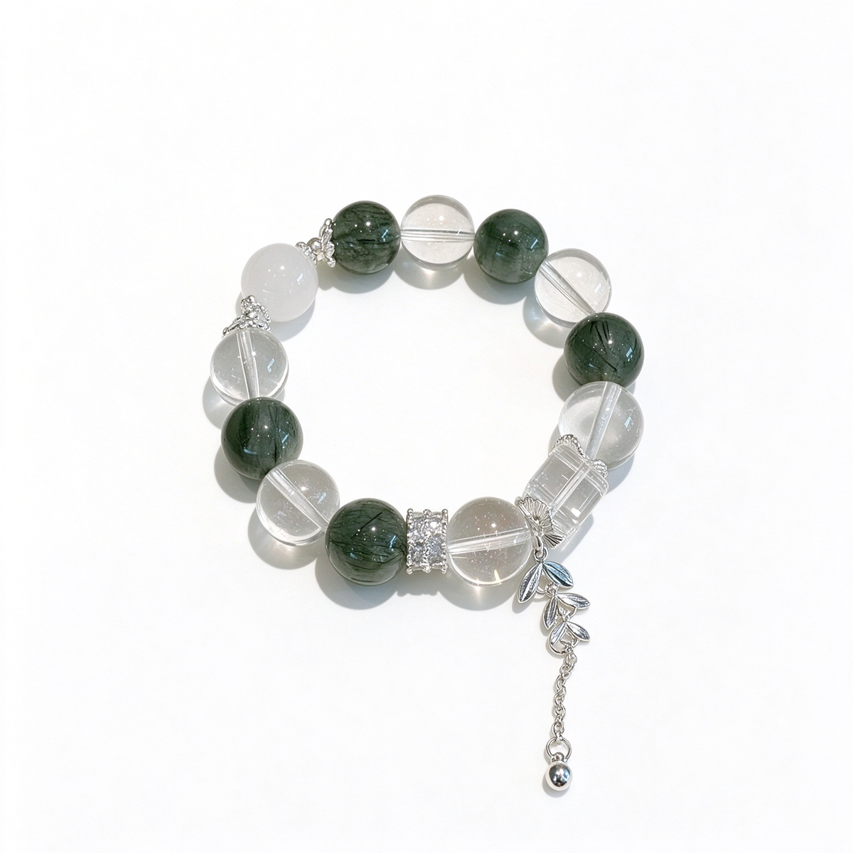 Green Rutilated Quartz Bracelet