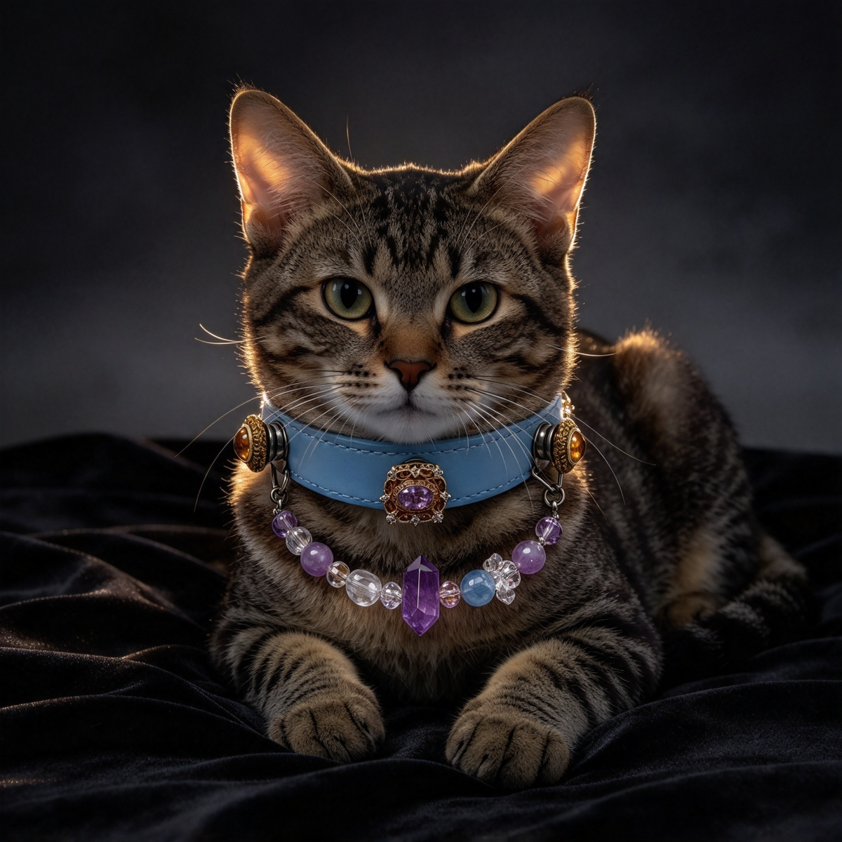Handcrafted Crystal Pet Collar for Cats & Dogs